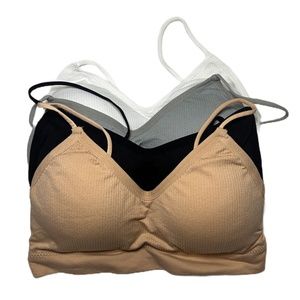 NEW Blulu 4 Pack Padded Seamless Bralette - Size S